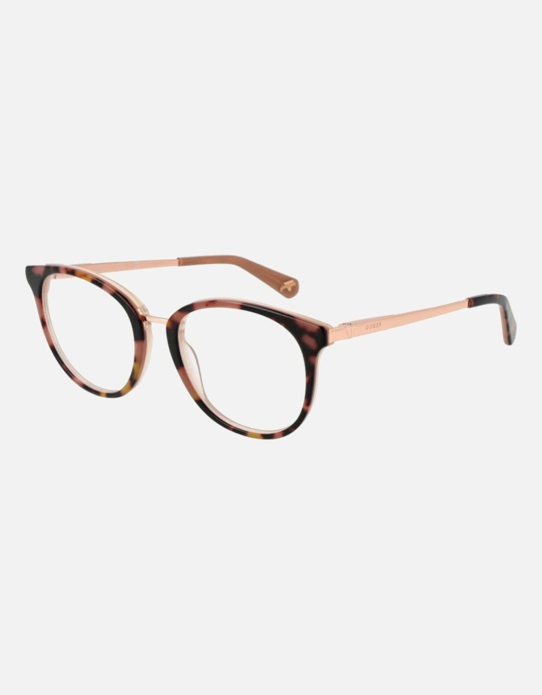 Round Acetate Frame Glasses with Demo Lenses Unisex - Brown