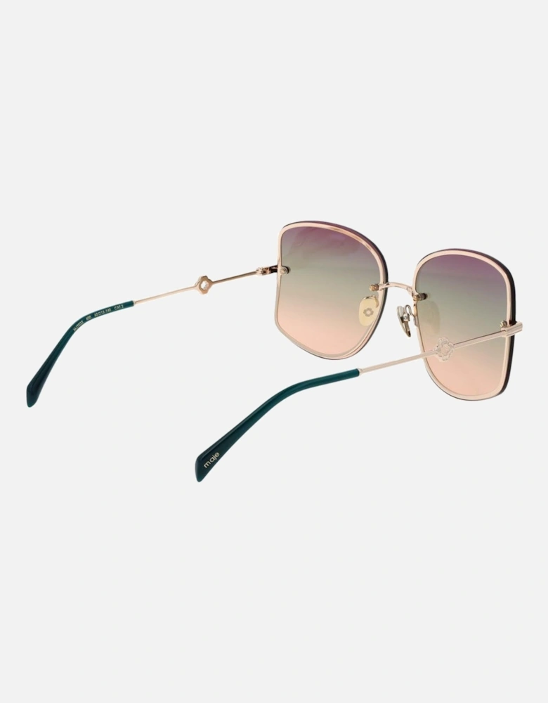 Square Gradient Metal Frame Sunglasses Women - Pink