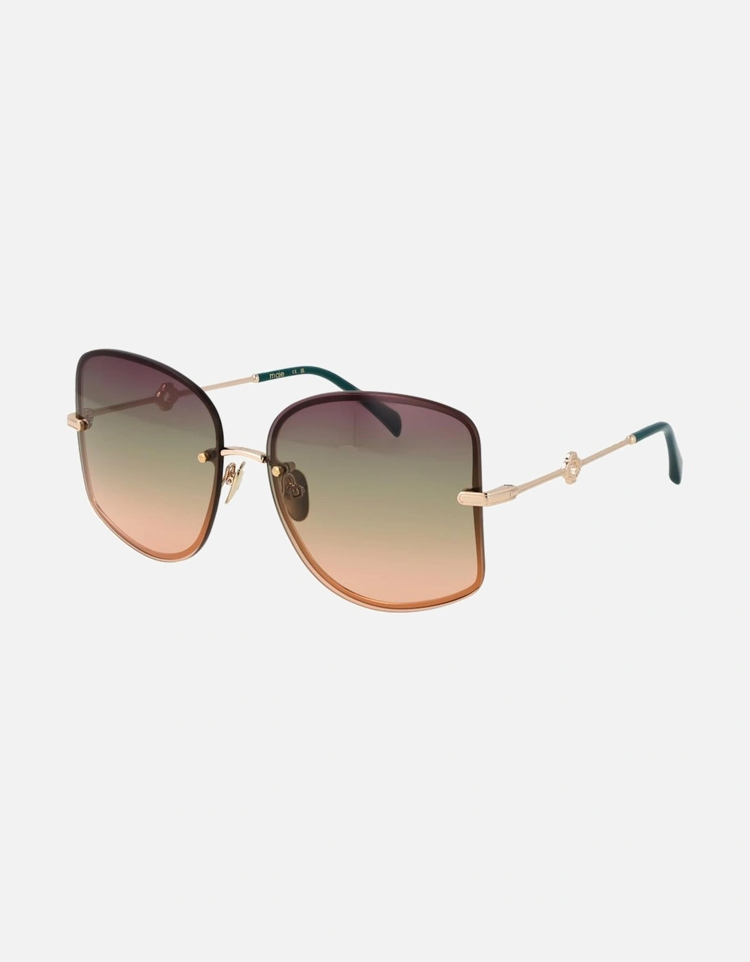 Square Gradient Metal Frame Sunglasses Women - Pink, 4 of 3