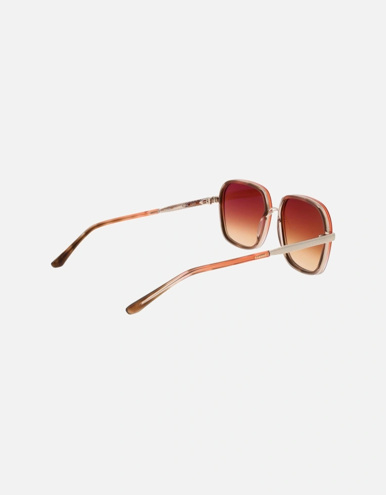 Square Gradient Full-Rim Acetate Sunglasses Women - Orange