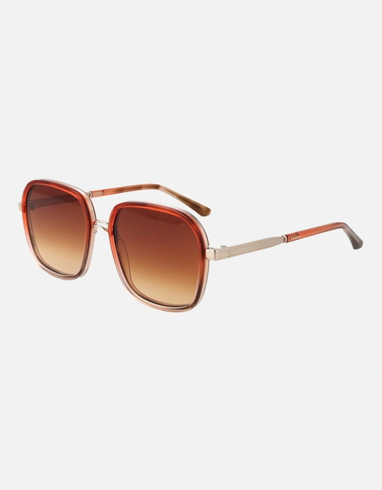 Square Gradient Full-Rim Acetate Sunglasses Women - Orange