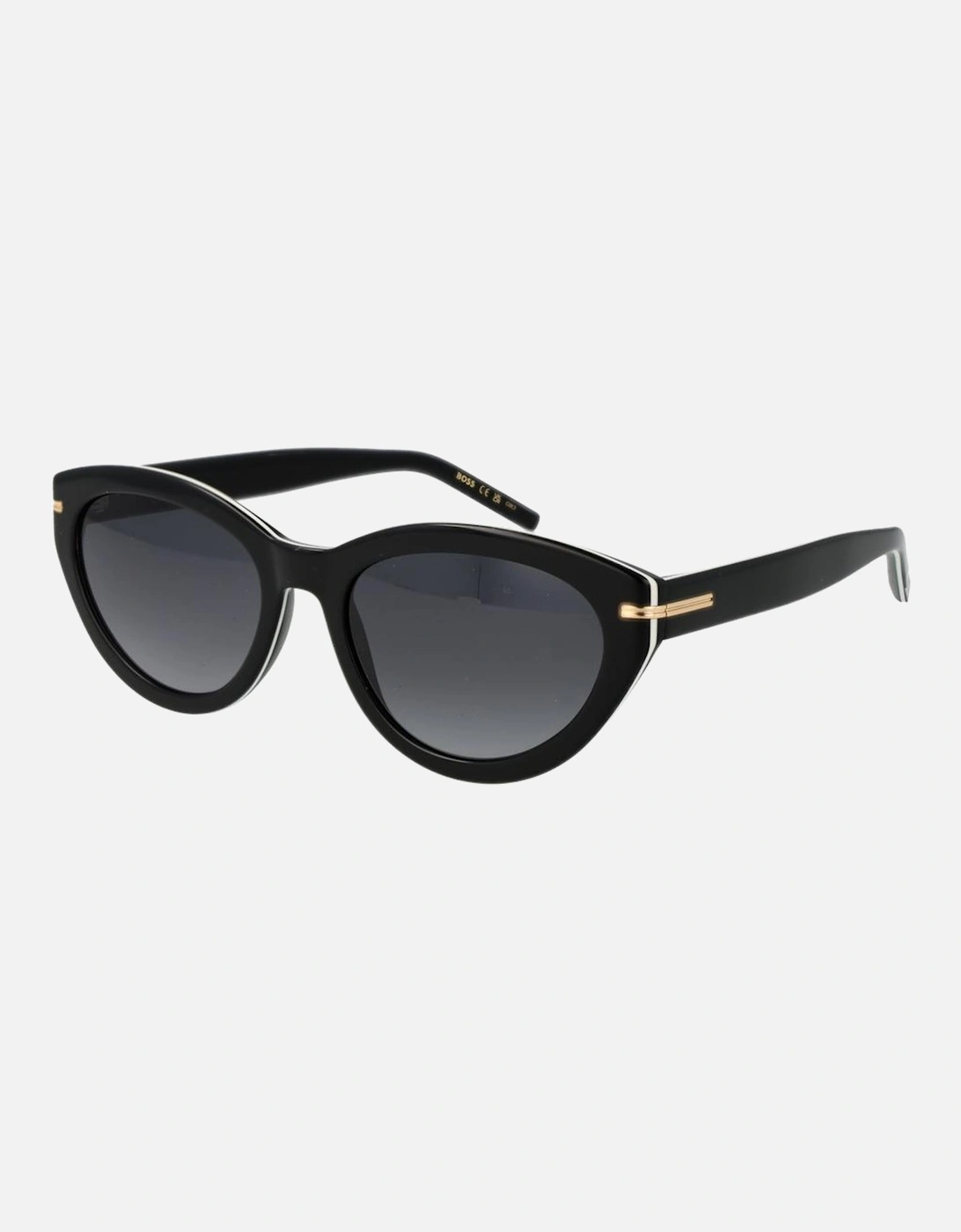 Cat Eye Gradient Sunglasses with Acetate Frame Women - Black, 4 of 3