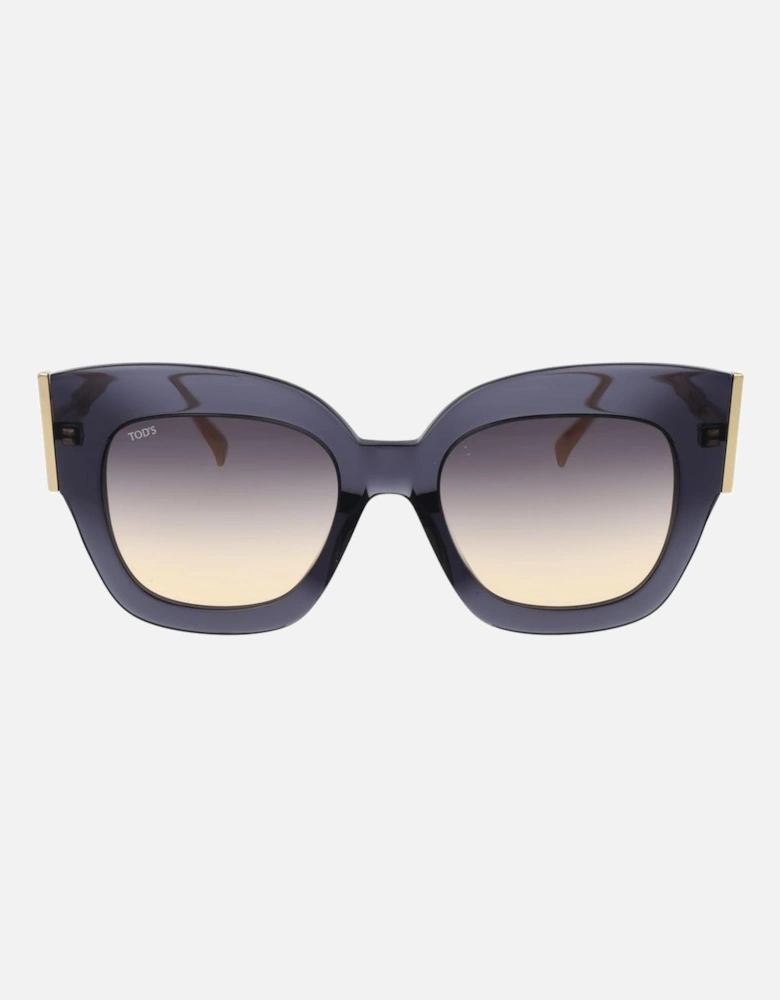 Butterfly Gradient Sunglasses with Acetate Frame Women - Gray