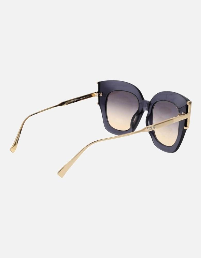 Butterfly Gradient Sunglasses with Acetate Frame Women - Gray