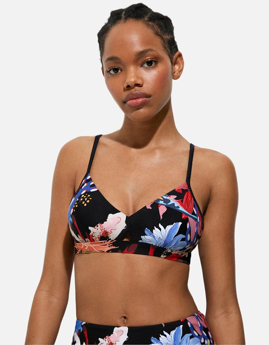 Printed Clip Fastening Beachwear Women - Black, 3 of 2