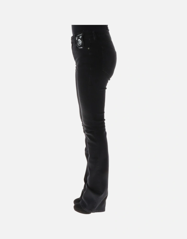 Ripped Effect Worn Out Skinny Jeans Women - Black