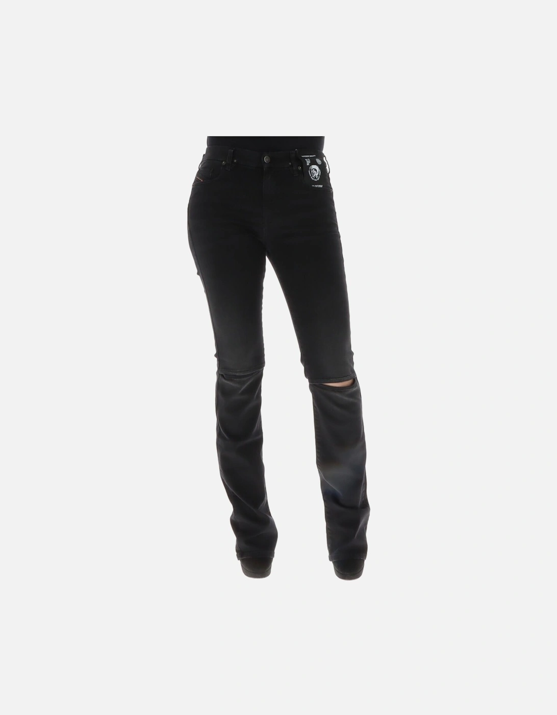 Ripped Effect Worn Out Skinny Jeans Women - Black, 4 of 3