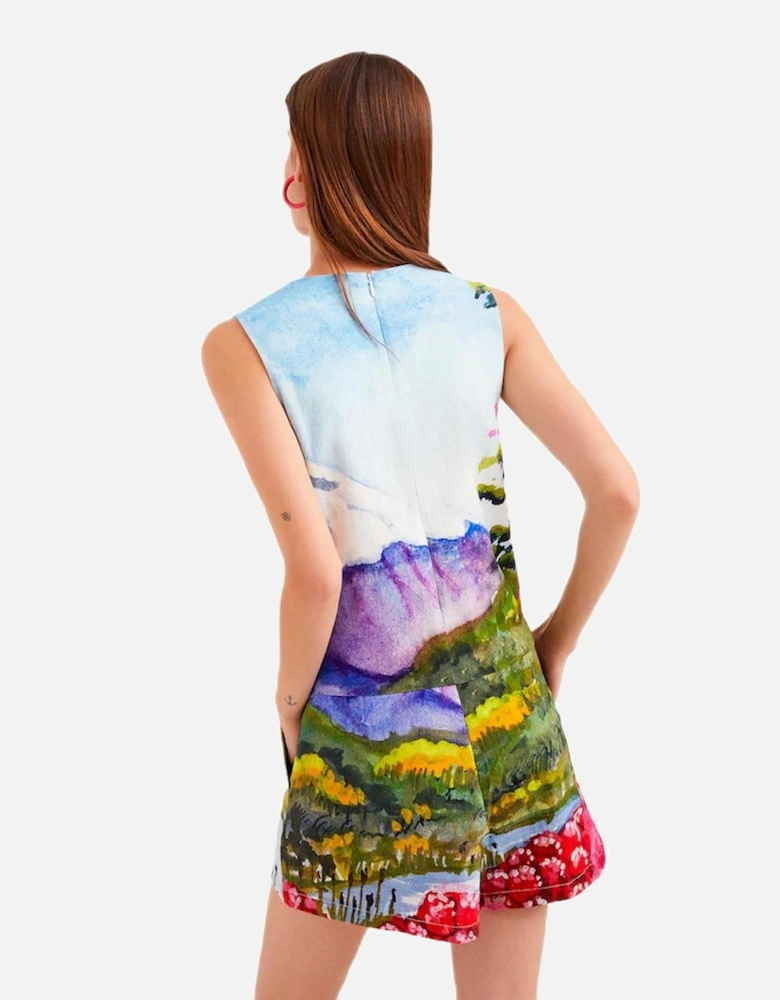 Sleeveless Round Neck Dress Women - Light Blue Dresses