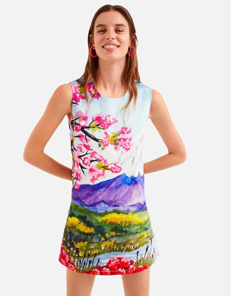 Sleeveless Round Neck Dress Women - Light Blue Dresses