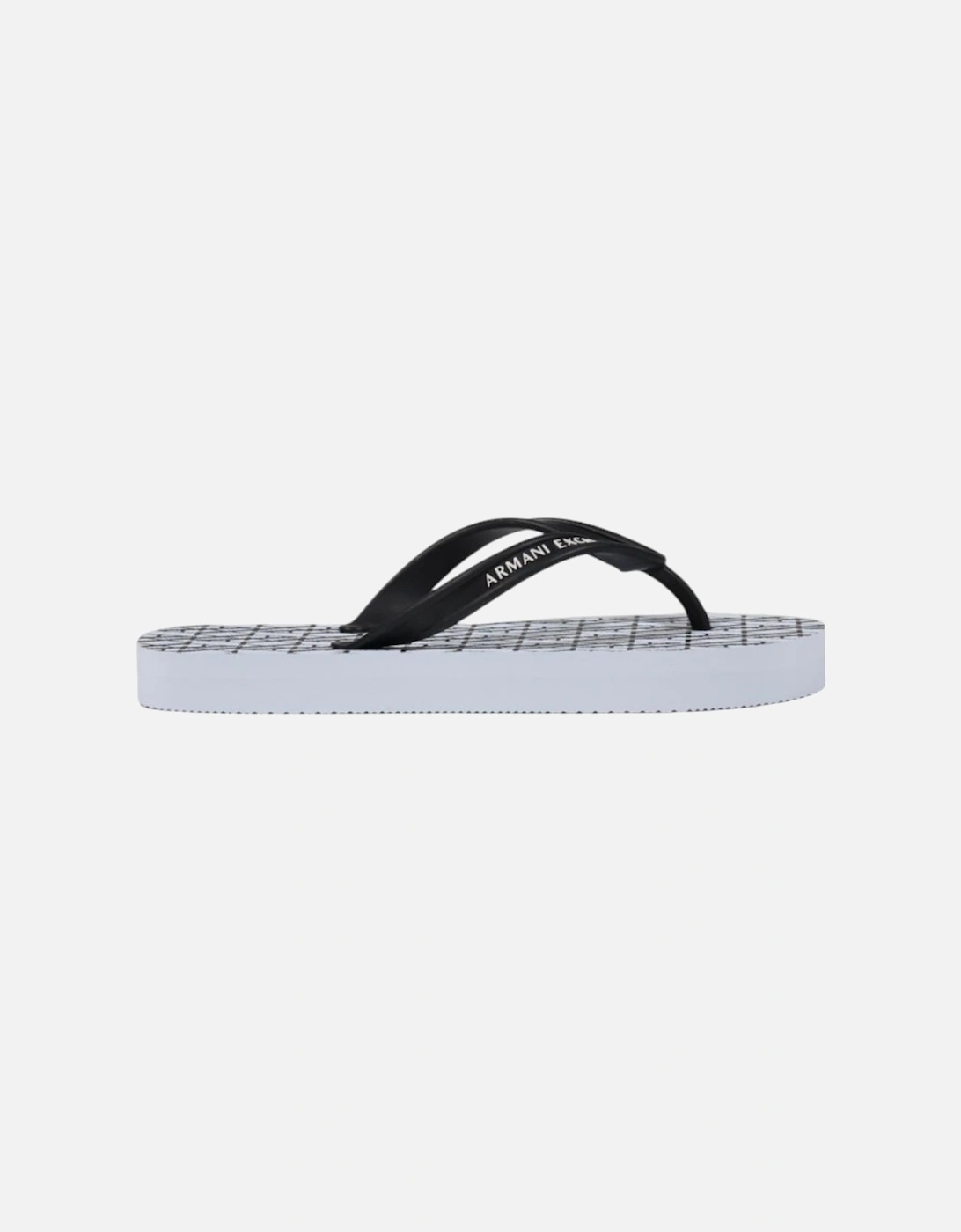 Armani Exchange Women's White Stylish Rubber Sole Flip Flops - Flip-Flops - : Size 2.5