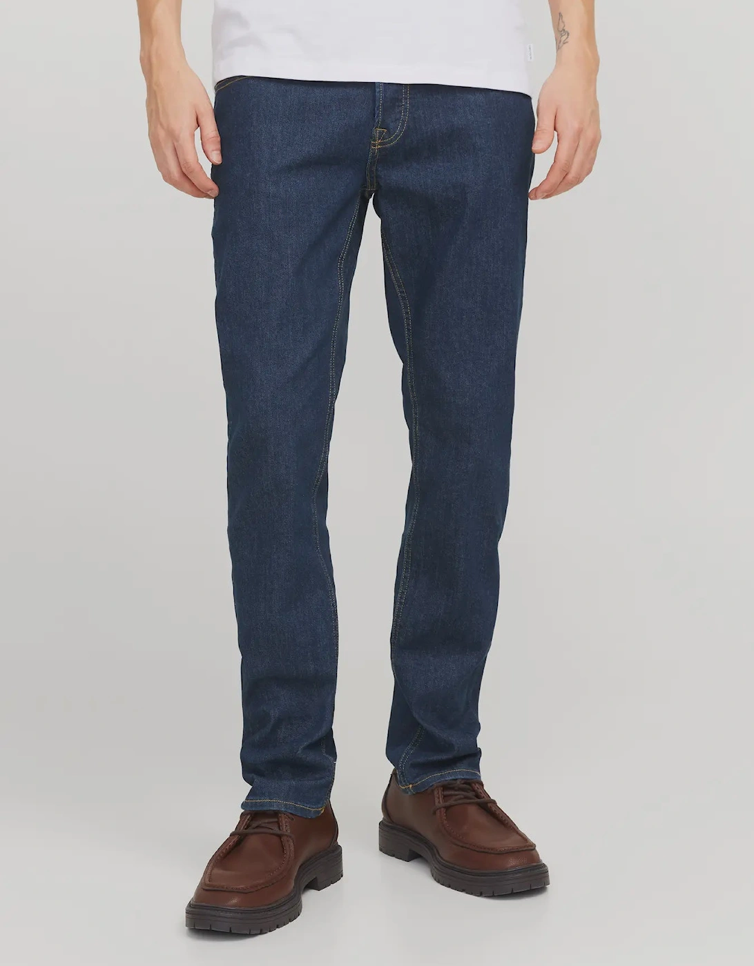 Men's Jack & Jones Glenn Original 430 Slim Fit Jeans - Blue Denim - Navy - Size: 30/32