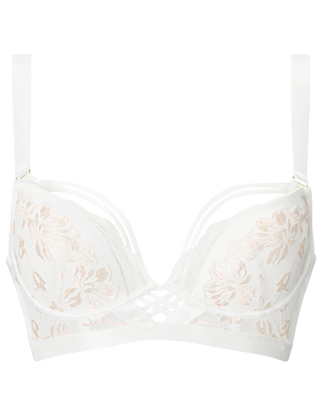 Mirage Padded Plunge Bra - White