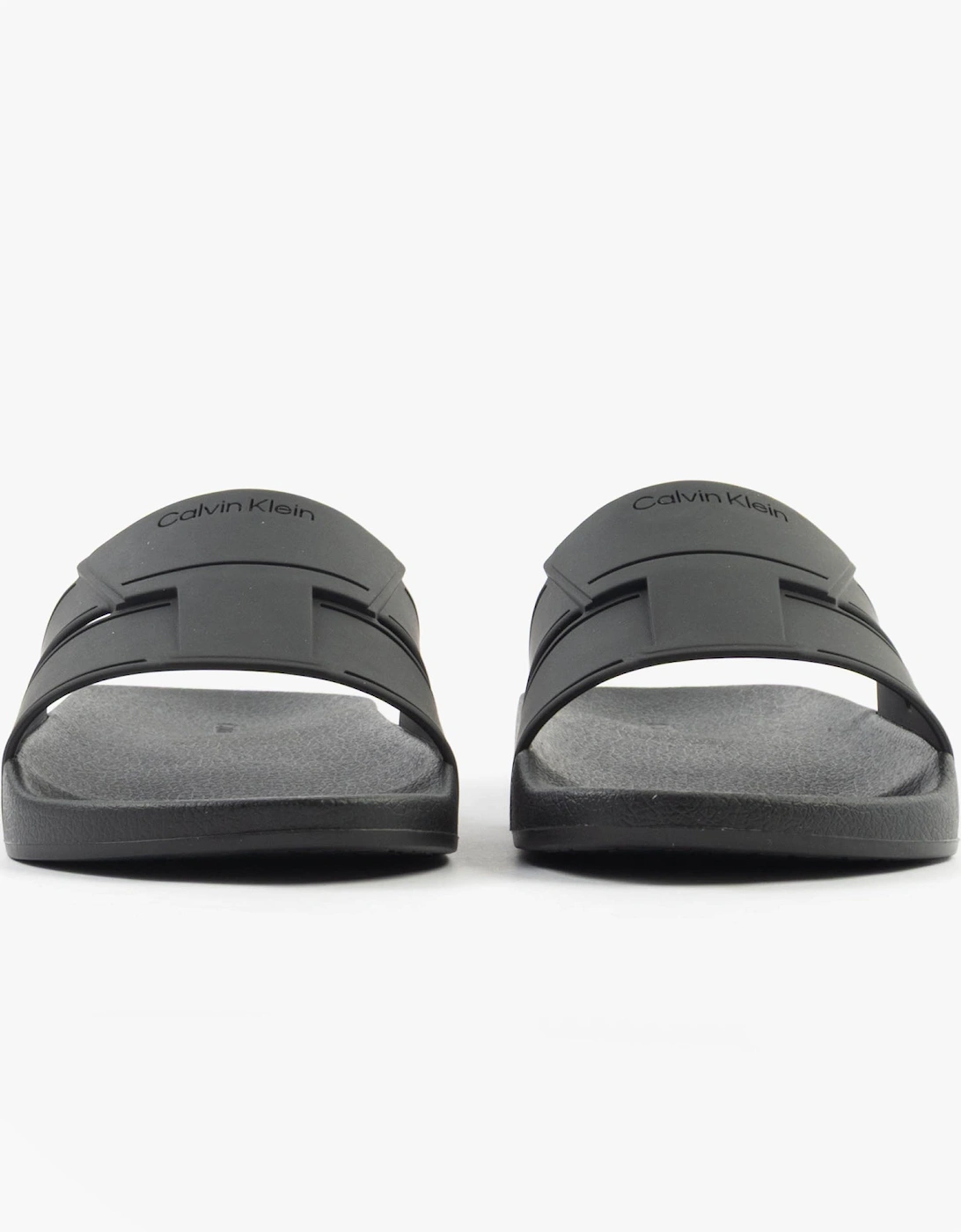 POOL SLIDE DOUBLE T Mens Sliders Ck Black