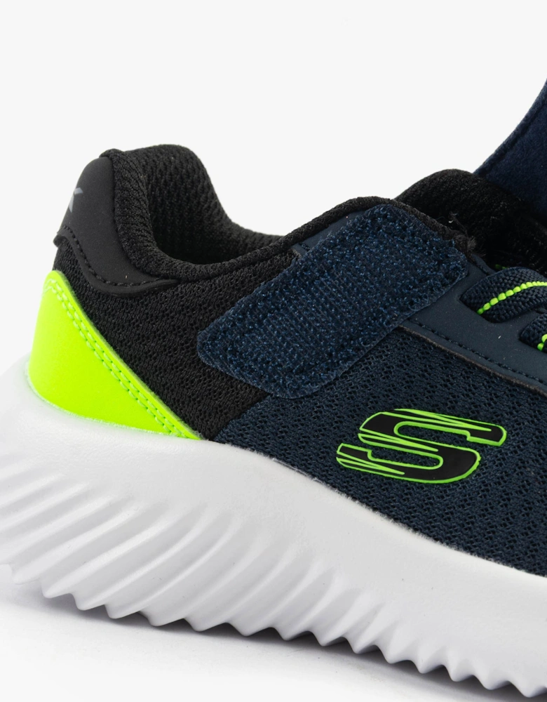 BOUNDER - TREKZIC Boys Trainers Navy/Lime