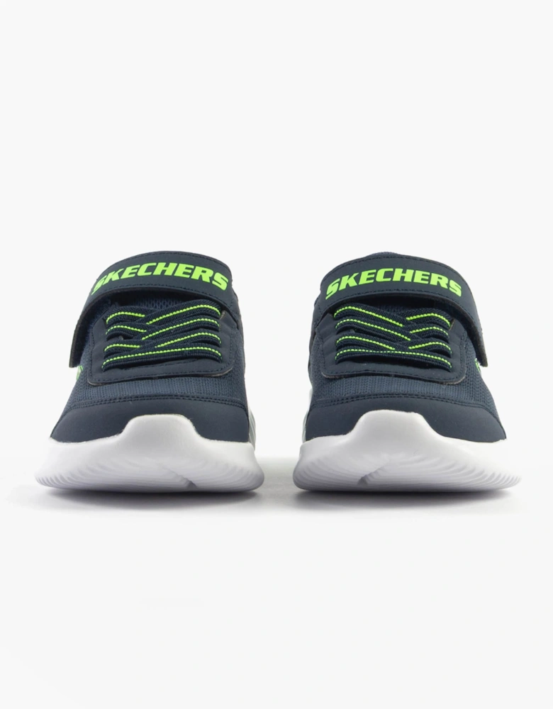 BOUNDER - TREKZIC Boys Trainers Navy/Lime