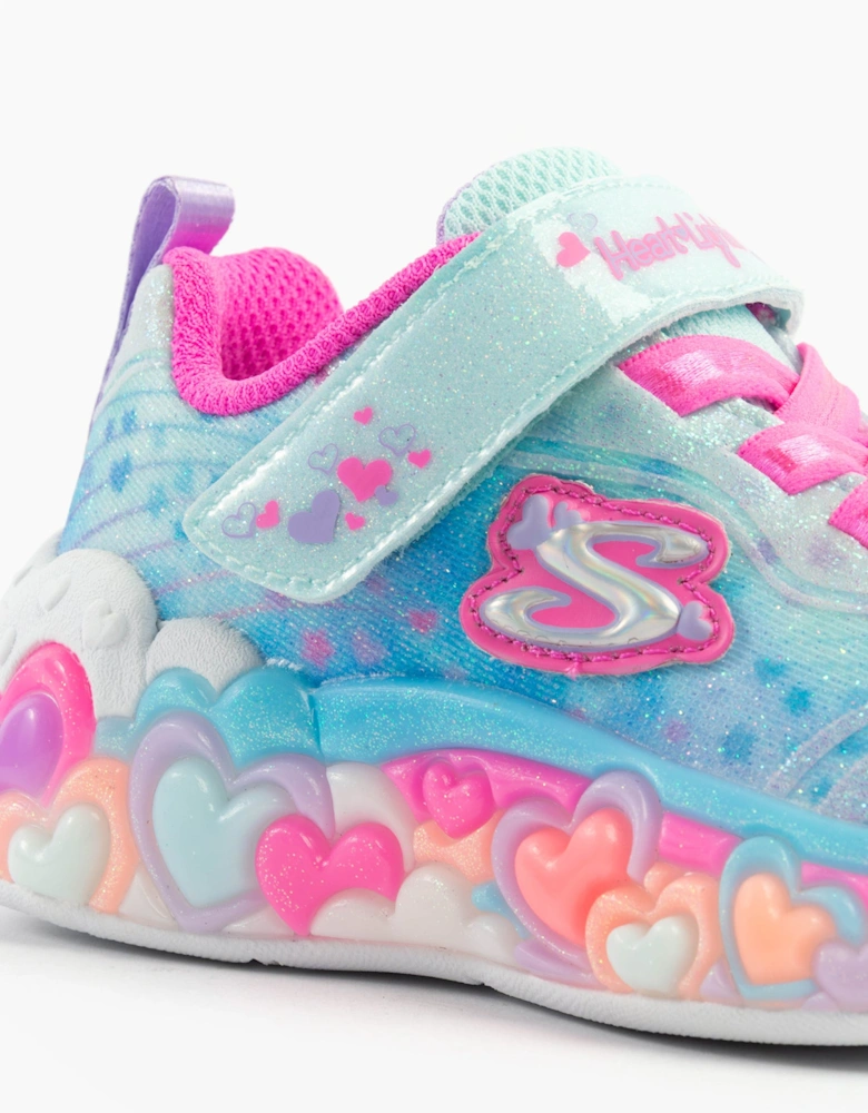 S-LIGHTS: ETERNAL HEART LIGHTS Girls Trainers Light Blue/Multi
