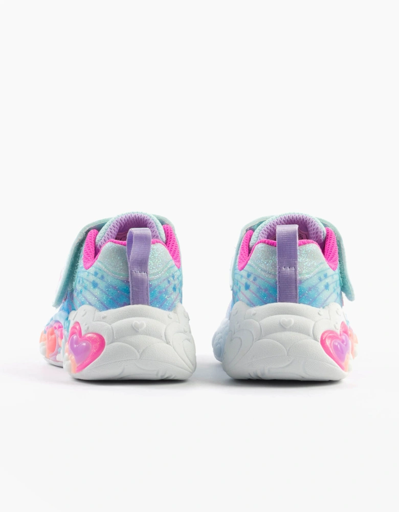 S-LIGHTS: ETERNAL HEART LIGHTS Girls Trainers Light Blue/Multi
