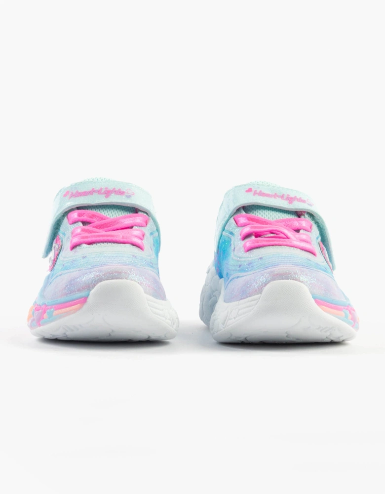 S-LIGHTS: ETERNAL HEART LIGHTS Girls Trainers Light Blue/Multi