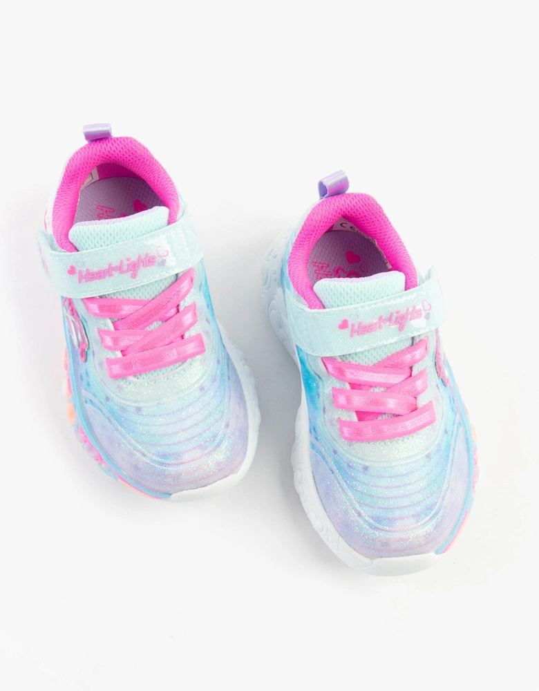 S-LIGHTS: ETERNAL HEART LIGHTS Girls Trainers Light Blue/Multi