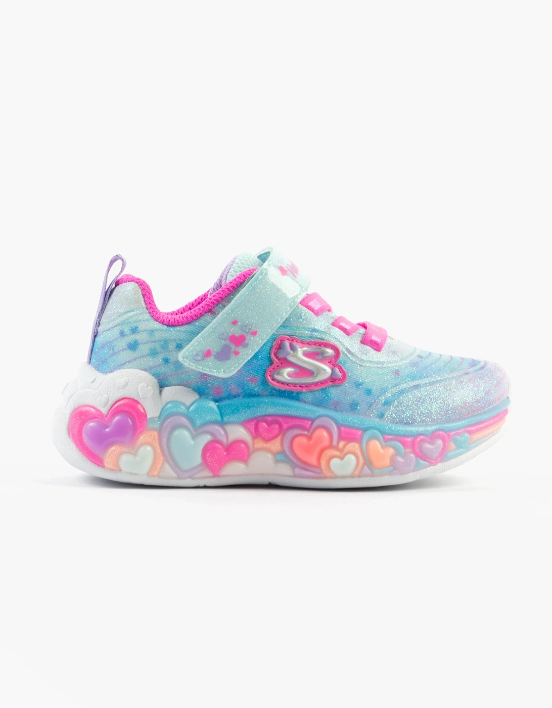S-LIGHTS: ETERNAL HEART LIGHTS Girls Trainers Light Blue/Multi, 7 of 6