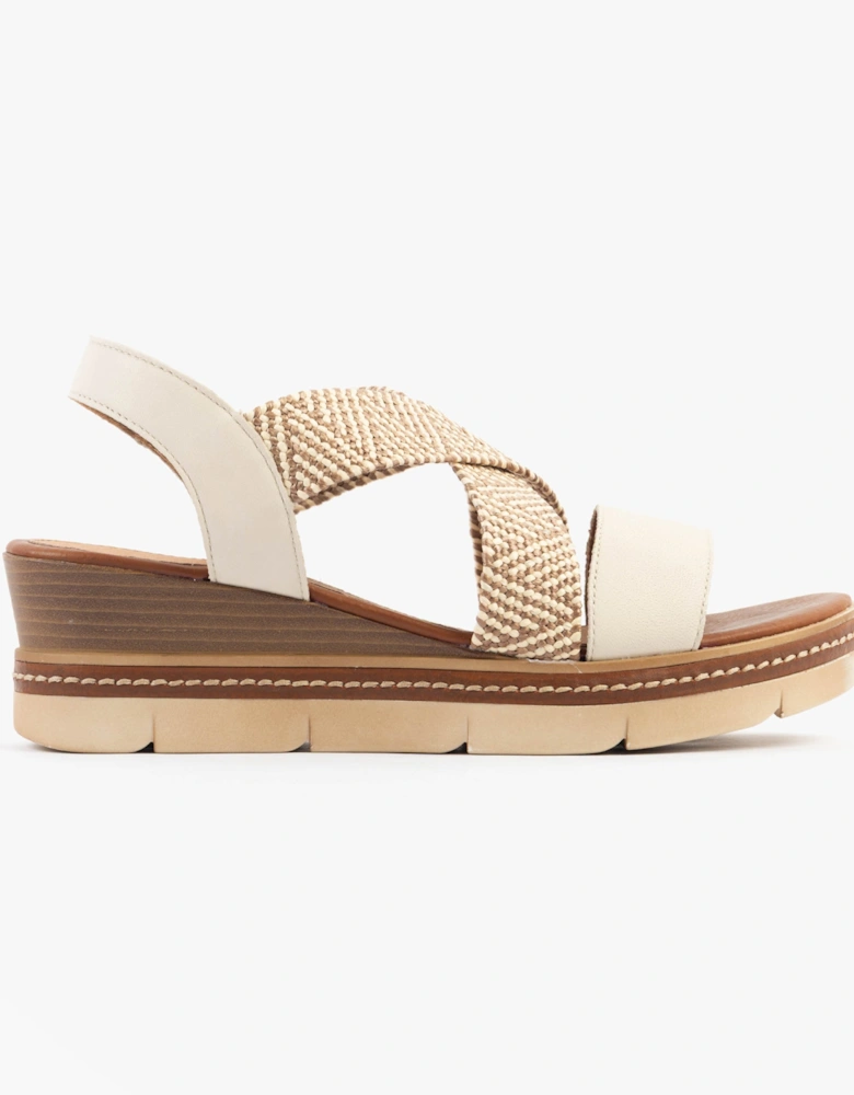 D2L54-60 Womens Sandals Beige Combination