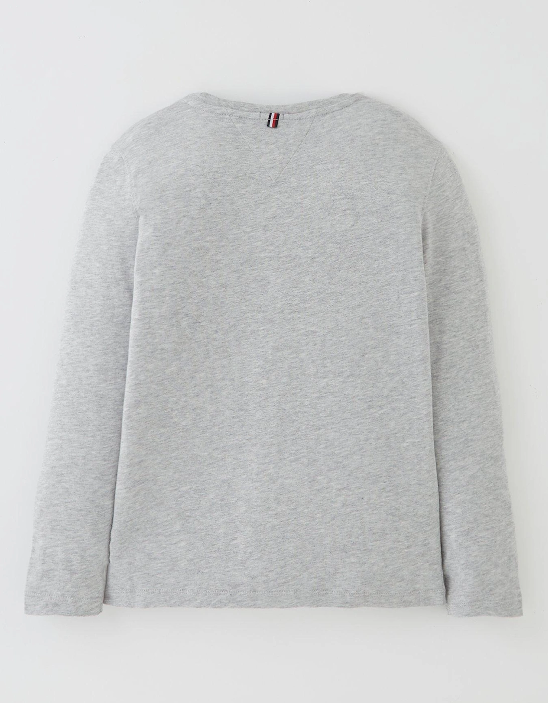 Boys Long Sleeve Essential Flag T-shirt - Grey Marl