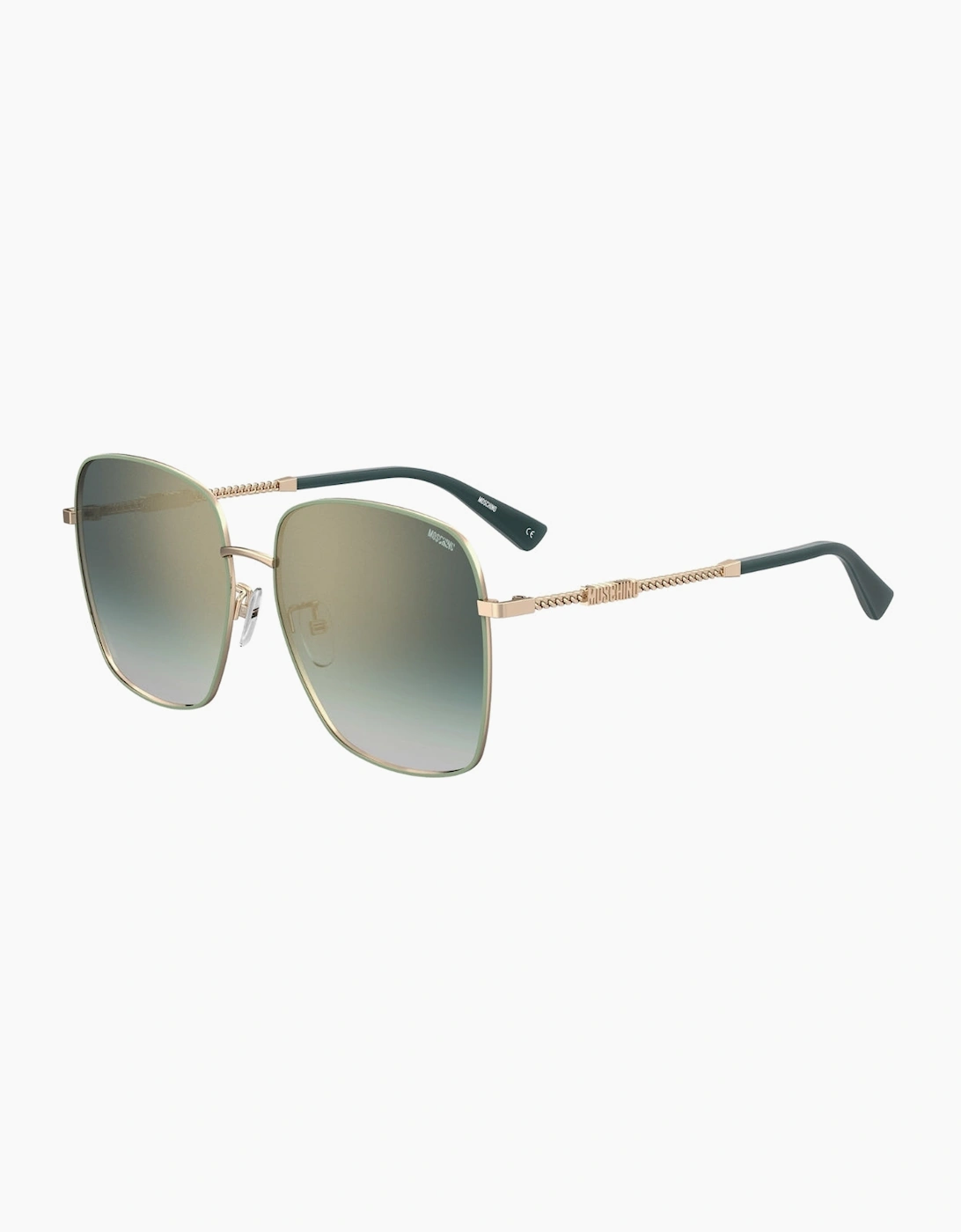 Women's Moschino Branded Arms Rose Gold Sunglasses - Size: ONE size