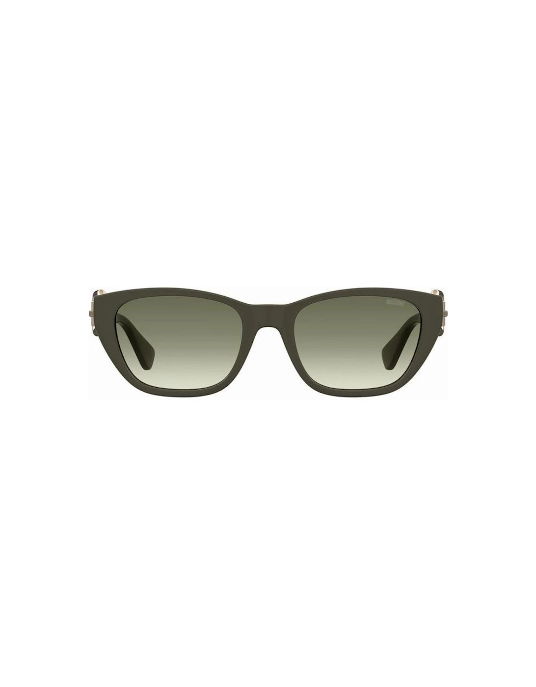 Women's Moschino Buckle Arms Matte Dark Green Sunglasses - Size: ONE size