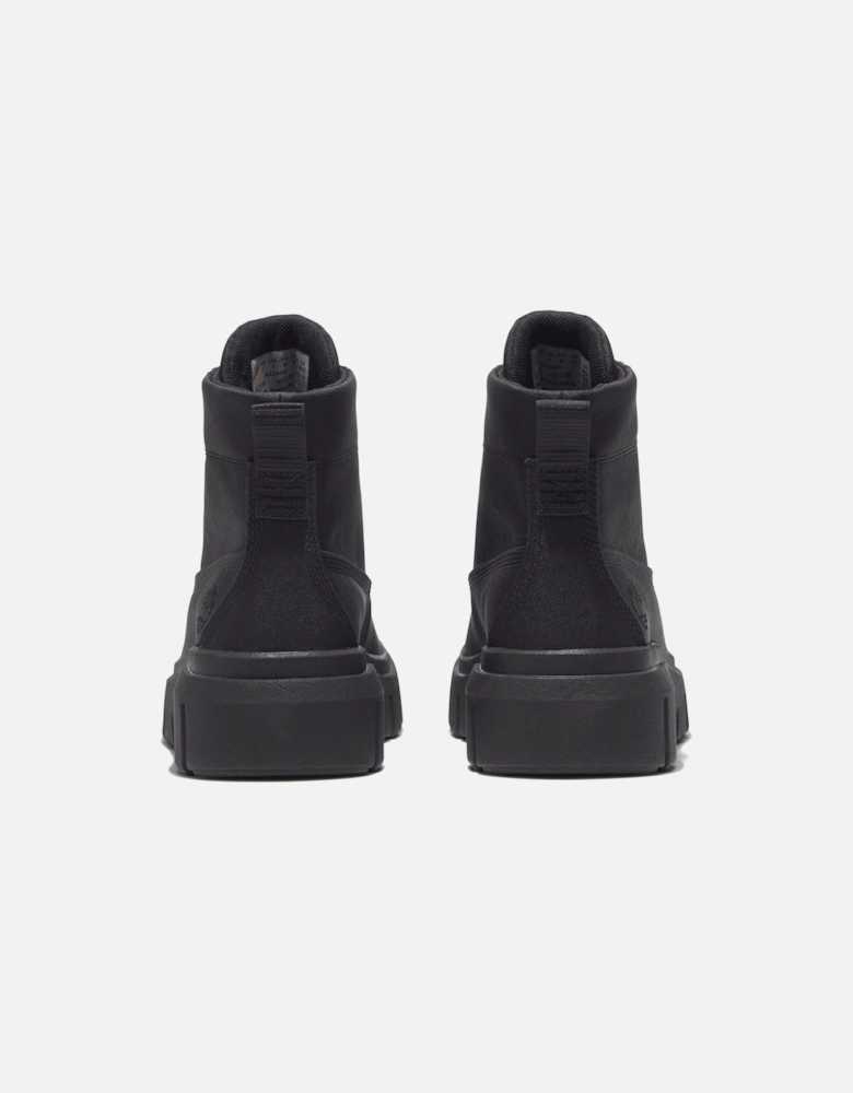 Greyfield Mid Lace Boot - Jet Black