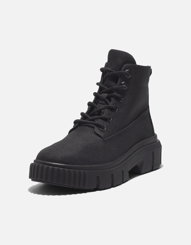 Greyfield Mid Lace Boot - Jet Black