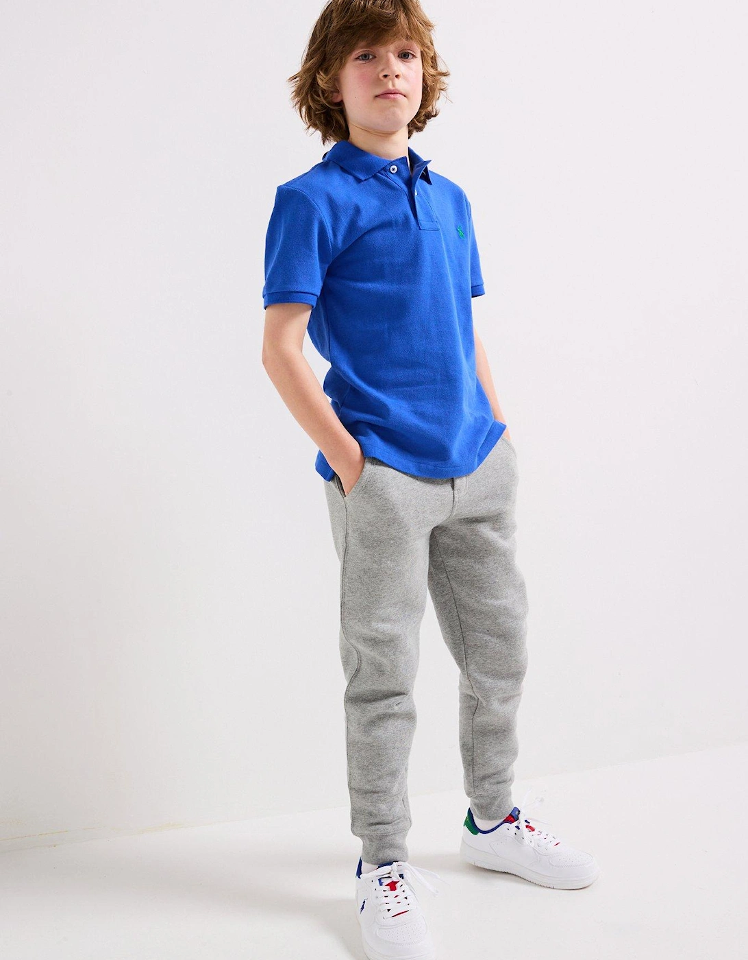 Boys Short Sleeve Slim Polo Shirt - Blue, 2 of 1