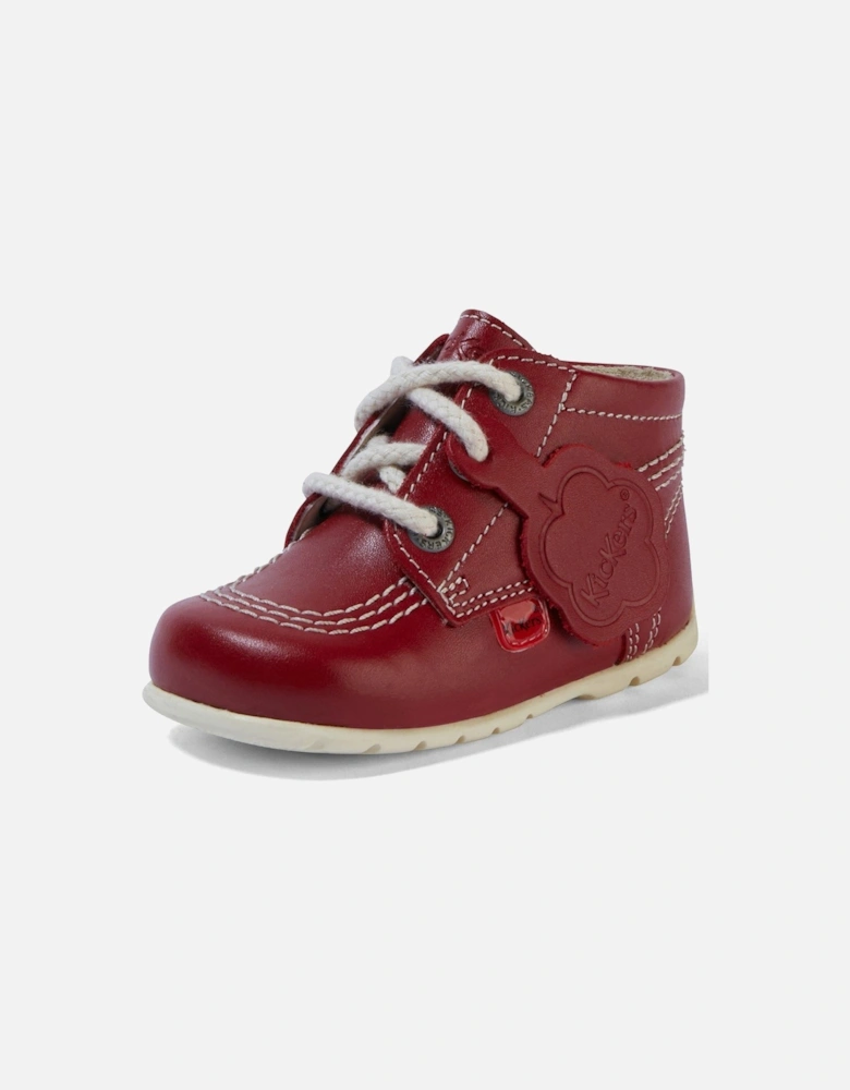 Kick Hi Baby Leather Boots - Red