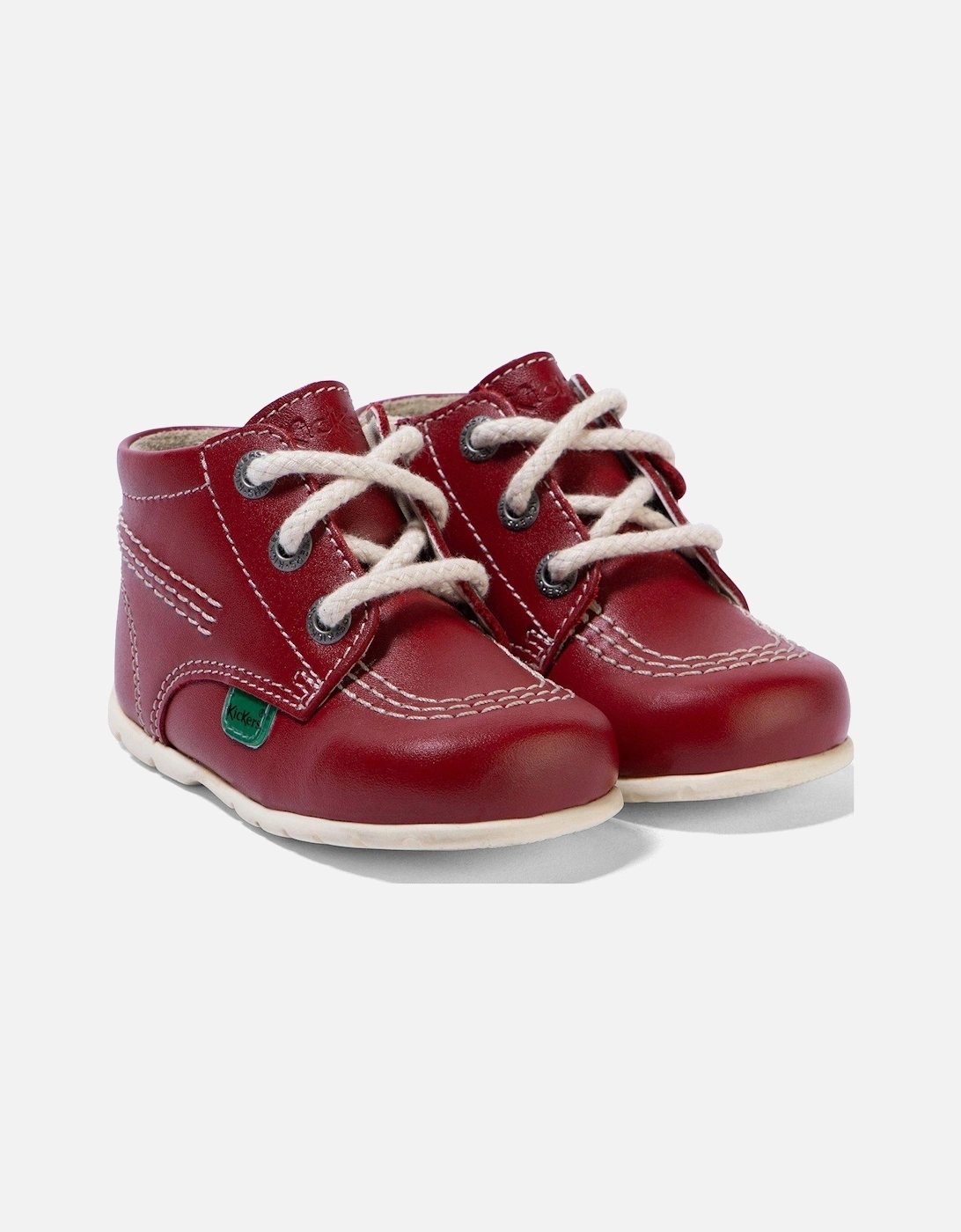 Kick Hi Baby Leather Boots - Red