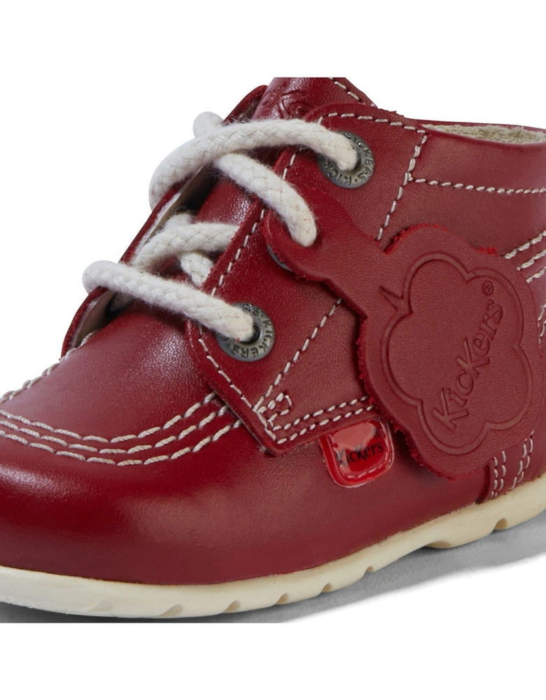 Kick Hi Baby Leather Boots - Red