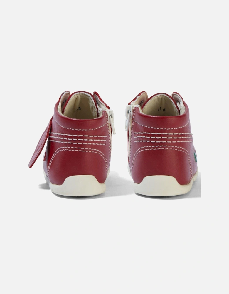 Kick Hi Baby Leather Boots - Red
