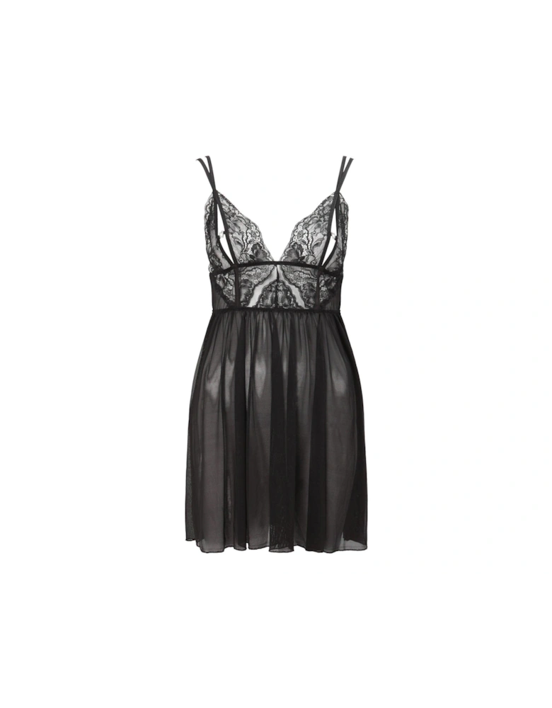 Diamond Heart Chemise - Black