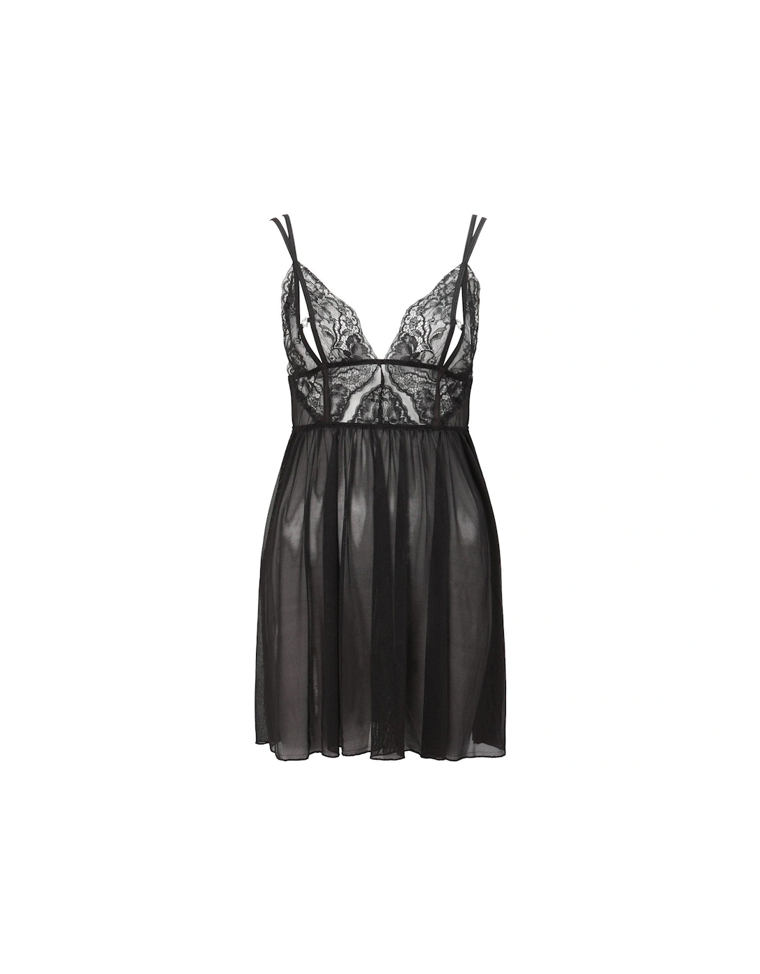 Diamond Heart Chemise - Black