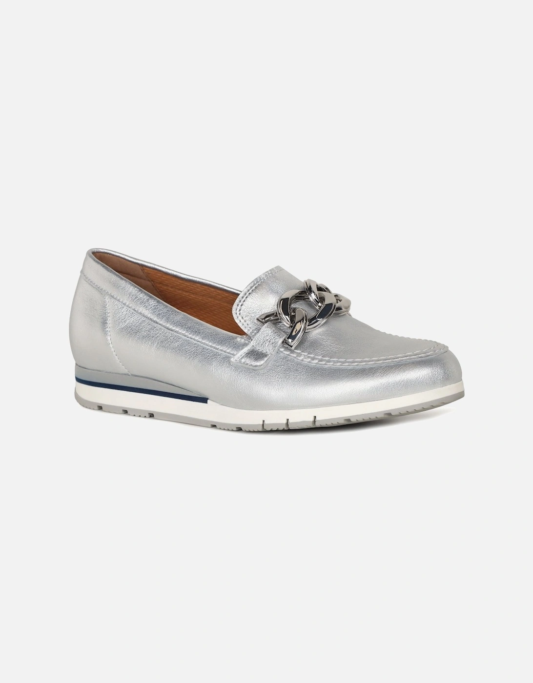 Gabor Women's Silver Bea Loafers - Size: 6