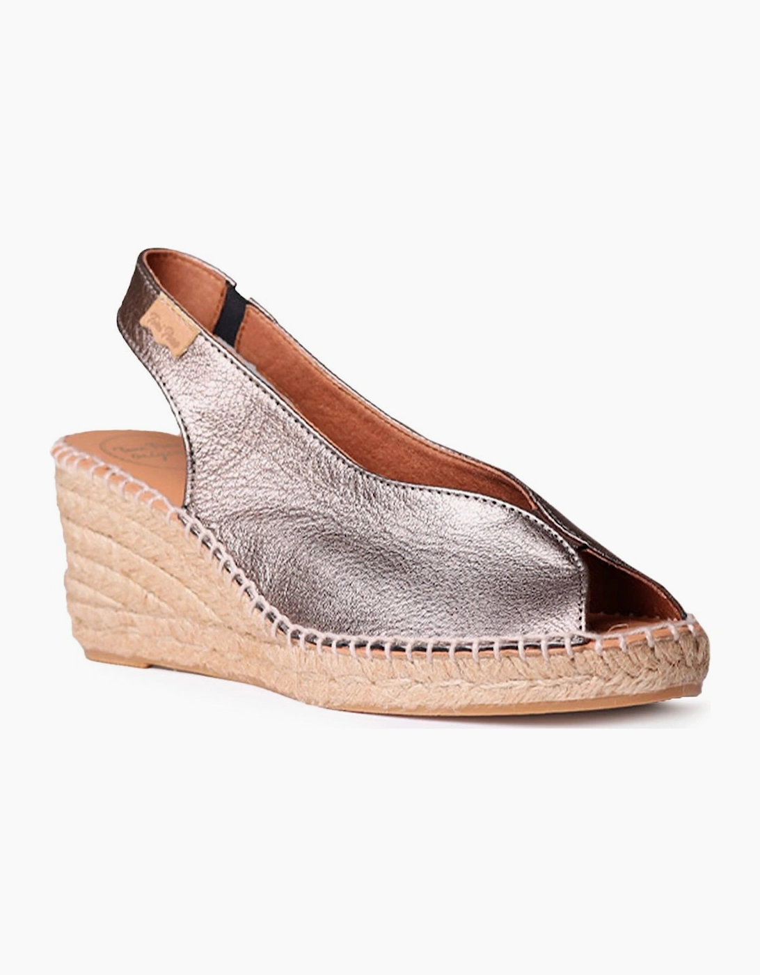Toni Pons Women's Laila Womens Wedge Heel Espadrille Sandals - Silver - Size: 6