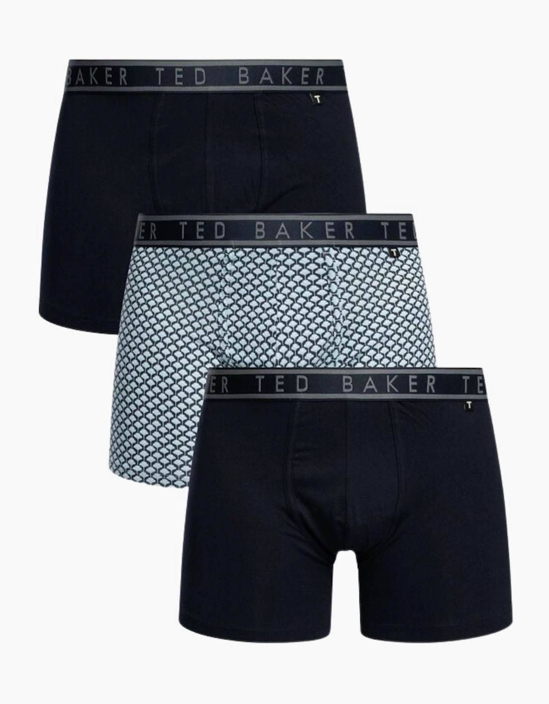 Ted Baker Men's Black 3-Pack Palms Print Boxer Briefs, Navy - Size 37/36/32