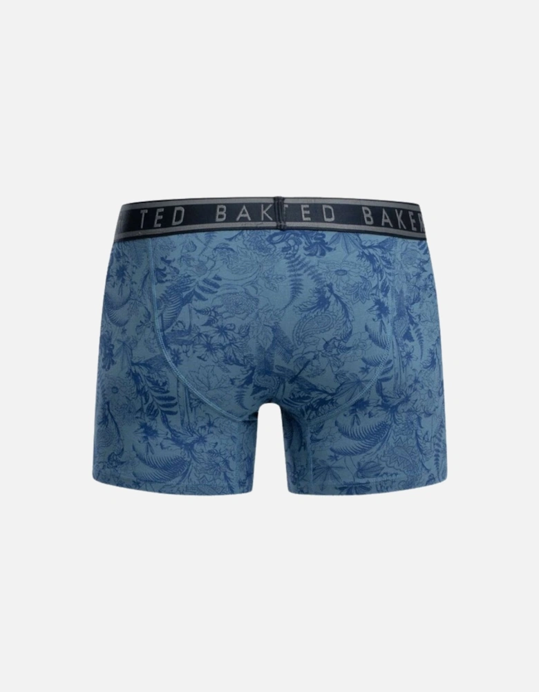 3-Pack Floral Print Boxer Briefs, Mazarine Blue