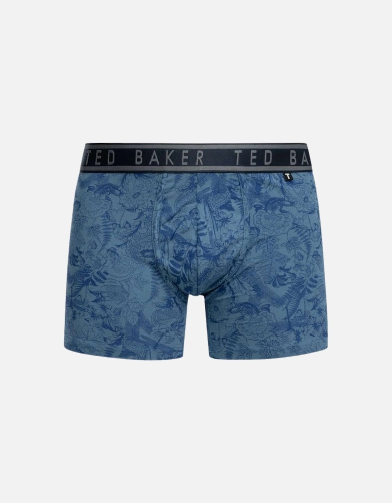 3-Pack Floral Print Boxer Briefs, Mazarine Blue