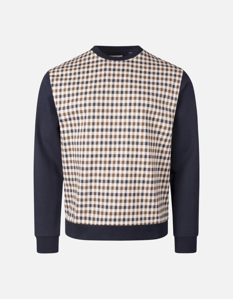 Cotton Check Sweatshirt