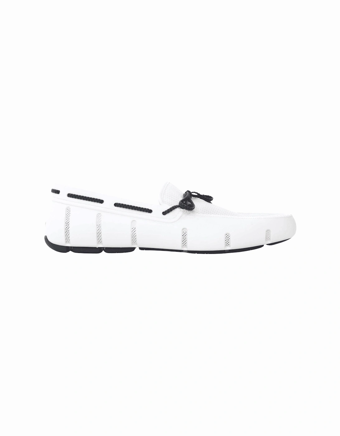 SWIMS Men's White Braided Lace Loafer - Size: 10