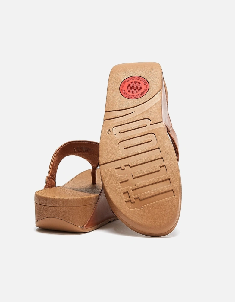 Lulu Leather Womens Tan Sandals