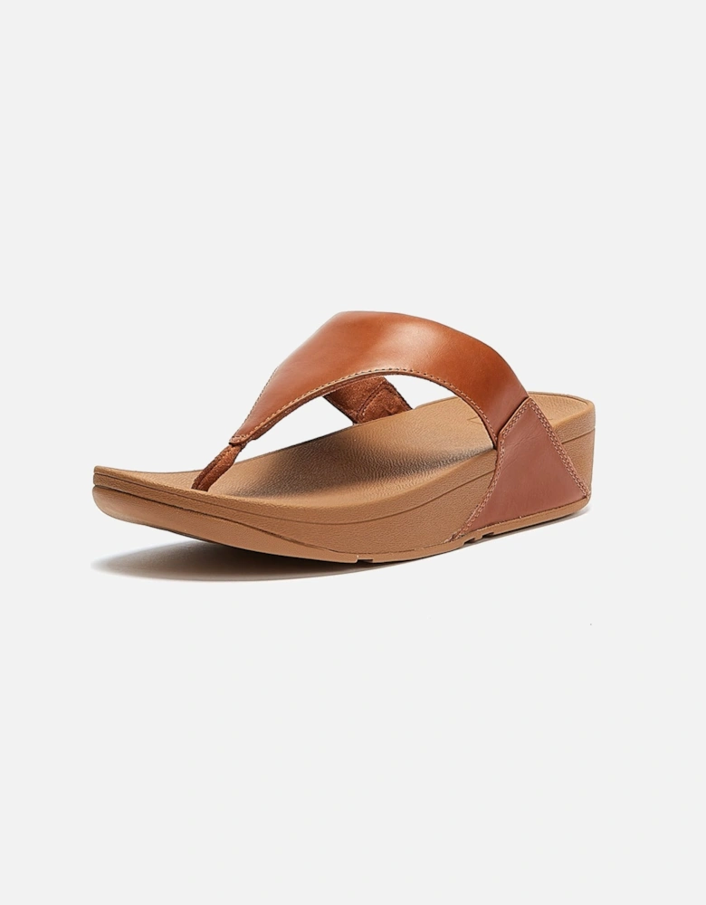 Lulu Leather Womens Tan Sandals