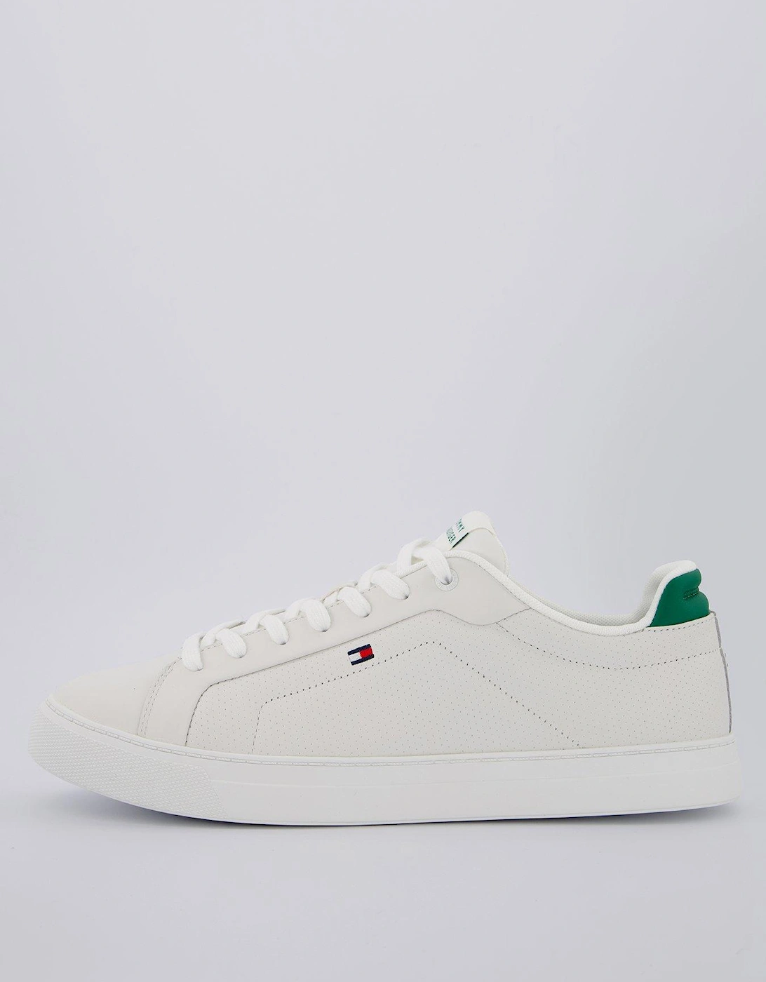 Icon Court Pinperforated Leather Trainer - Off White, 2 of 1