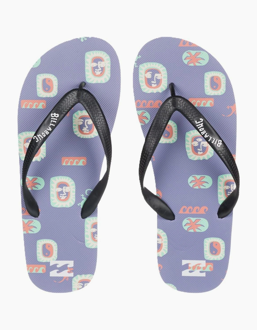 Men's Billabong Mens Tides  Flip Flops - Purple - Size: 9