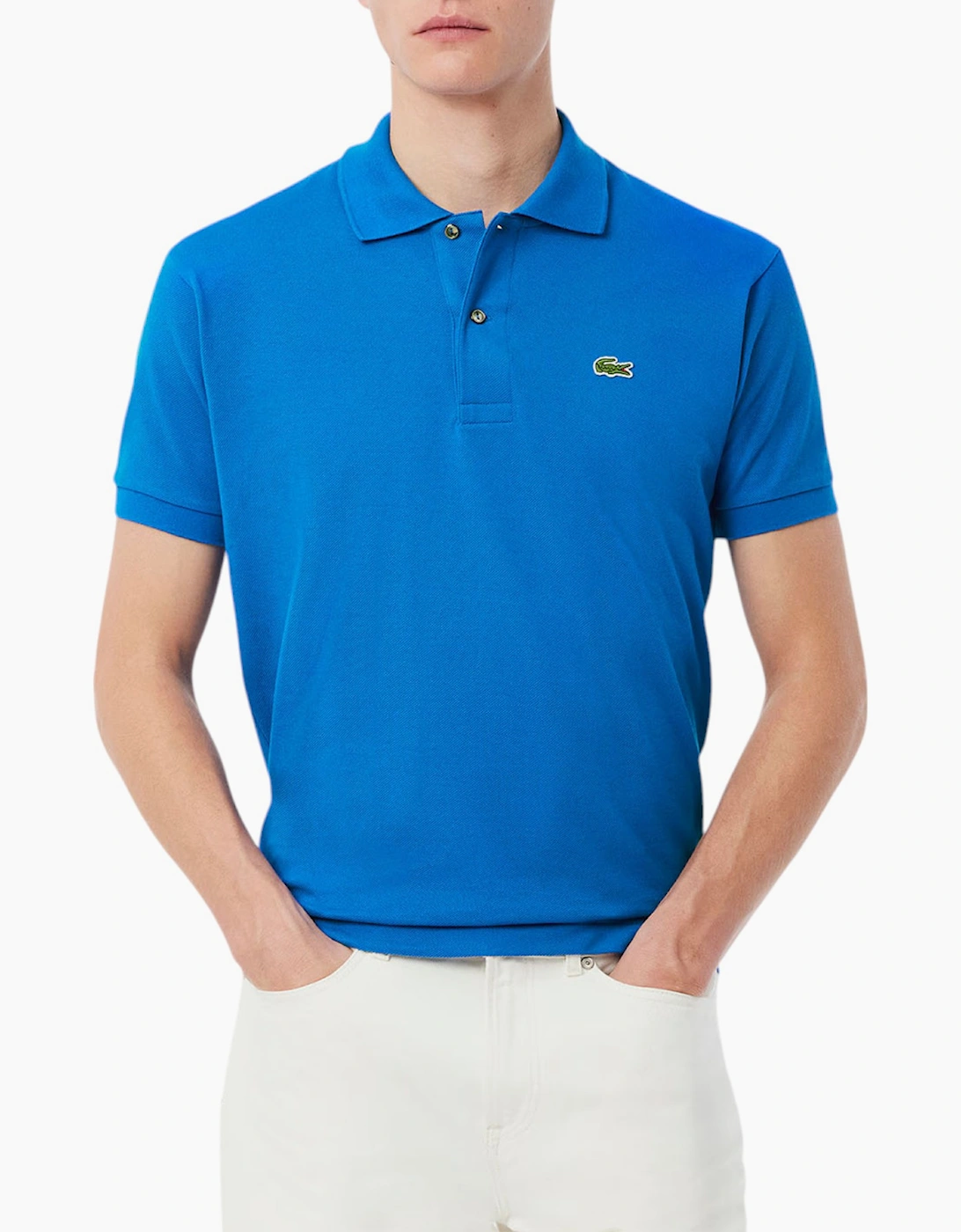 Men's Lacoste L1212 Mens Polo T Shirts Classic Fit Short Sleeve Casual Sports Golf Tee - Blue - Size: 40