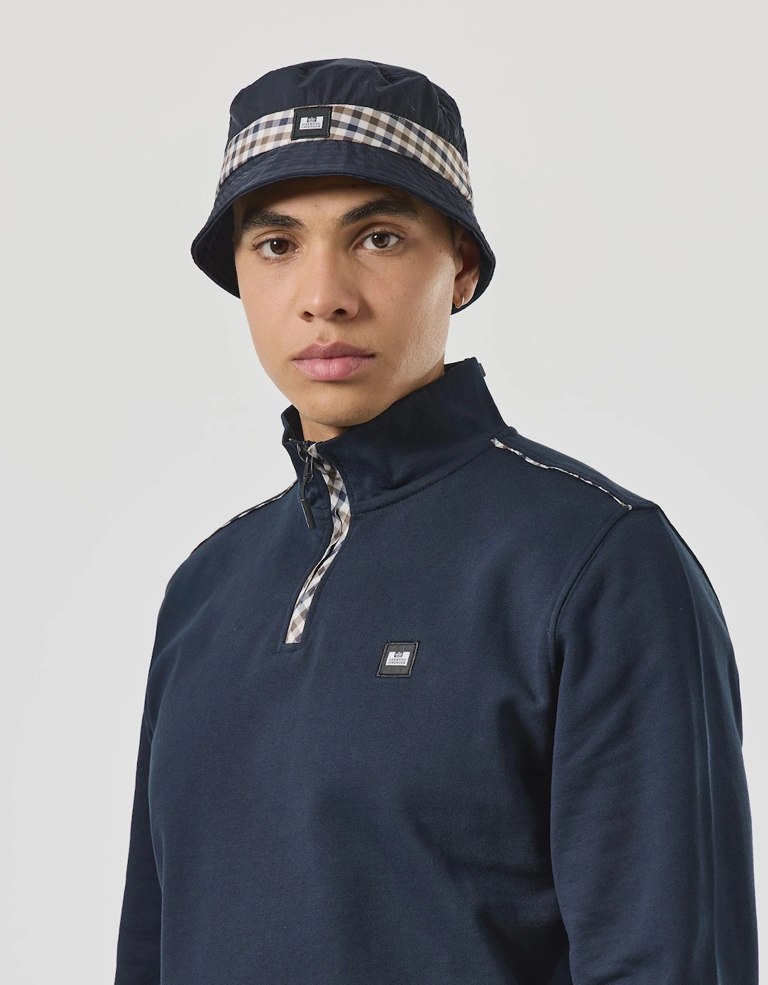Queensland Bucket Hat - Navy/ Mid House Check, 4 of 3